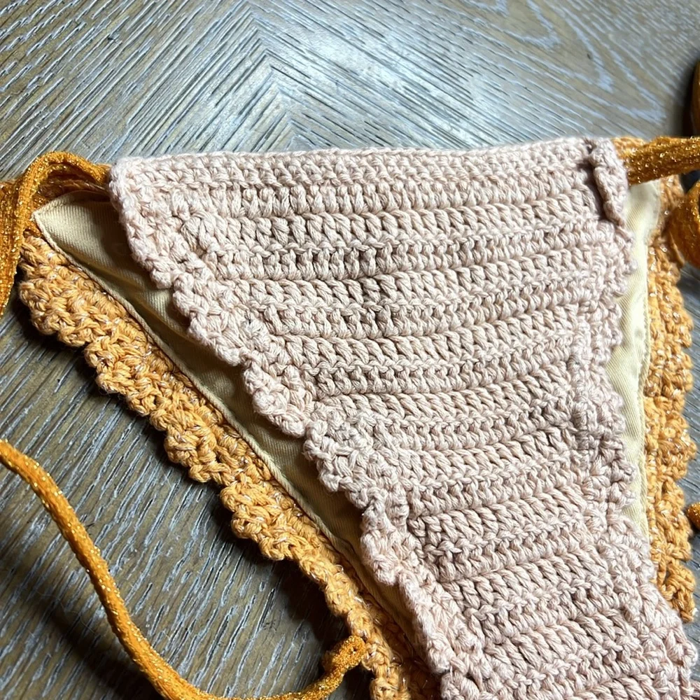 MAIYO Orange Swim Bikini Bottom XS